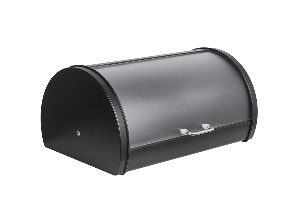 Panera Con Tapa Enrollable Beliani Friandise De Hierro Negro 38x26x19