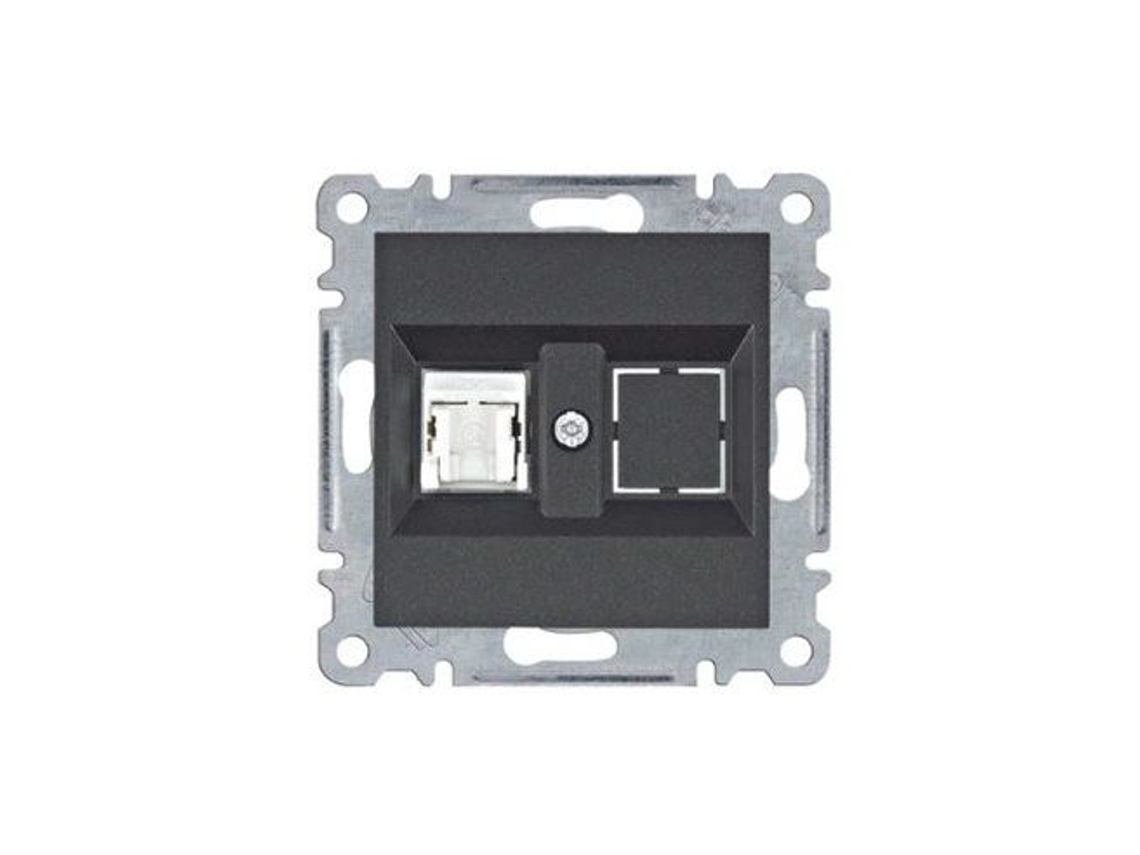 Luz | Soquete Único Rj45 Categoria 5e Utp Preto Wl2113 Hager