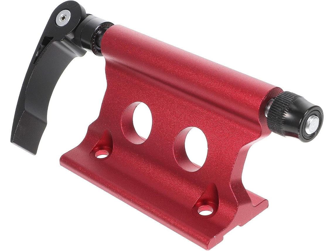 Suporte De Garfo Bicicleta Em Liga Alumínio Vermelha Resistente À Pressão, Fácil Remover.