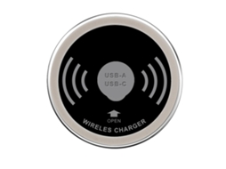 Carregador Rápido Usb-c Usb-a 3.0 De 15 W, Carregador Sem Fio Qi Rápido Integrado Para Mesa, Carregador Embutido De 60 Mm/2,36