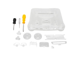 Capa Translúcida Branca Para Console De Jogos Retro N64 Case Protector De Abs Com Acessórios