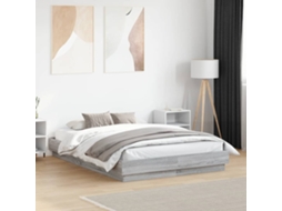 Vidaxl Estrutura Cama 120x190 Cm Derivados De Madeira Cinzento Sonoma