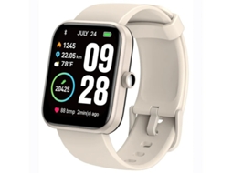 Relógio inteligente Bestvite com chamadas Bluetooth, monitoramento de frequência cardíaca, monitoramento do sono e modos de esportes ao ar livre, branco