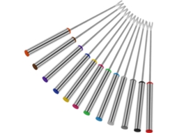 12 Peças De Aço Inoxidável 24 Cm Espeto Assado Pegada Resistente Ao Calor Multicolorido