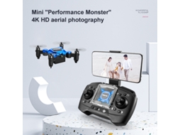 Mini Drone Dobrável Aeronave Portátil de Altitude Fixa com Câmera 4K 1 Baterias Duração Da Bateria: 10 Min Azul YIZHOOD