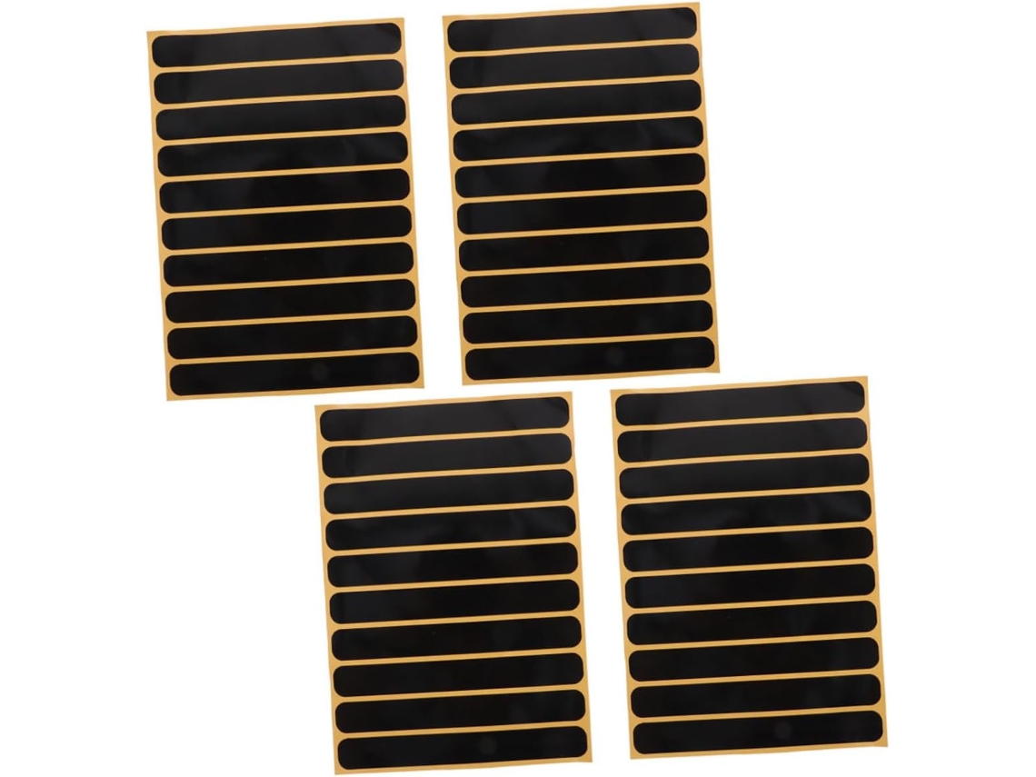 Kit com 4 peças de fita refletora autoadesiva Preta