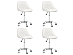 Dining Chair, Dining Chairs Vidaxl Branco Couro Artificial (n/a)