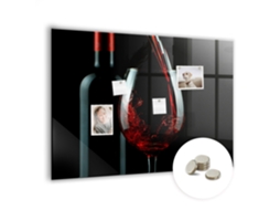Quadro Magnético Garrafa De Vinho Para A Cozinha Espelharte (100x70 Cm)