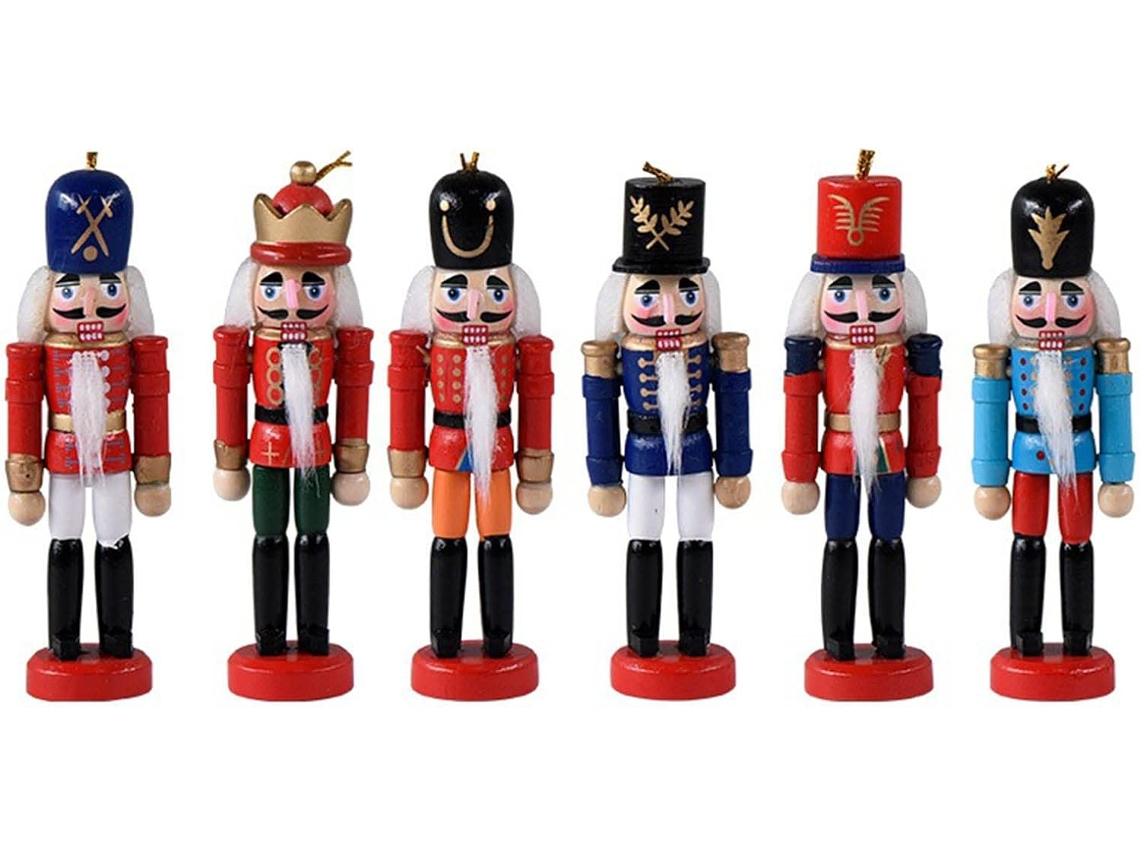 Enfeite De Natal Quebra-nozes, Soldado Quebra-nozes De Madeira De 13cm, Decoração Para Pendurar