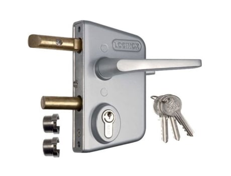 Fechadura para Portão de Batente Modelo Antigo Tubo 30-50Mm Acabamento Prateado LOCINOX Lckx3030U2Lzilvvszm