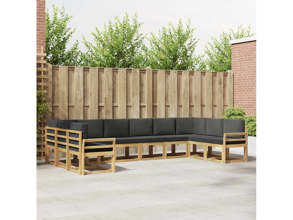 Vidaxl Conjunto De Sofás Para Exterior 10 Pcs Branco E Antracite