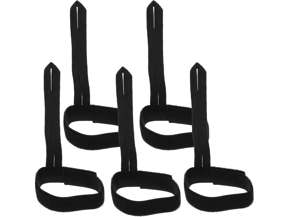 Conjunto de 5 Munhequeiras de Árbitro de Futebol Yarnow, com Elástico Preto e Adesivo Durável, Proporcionando Maior Aderência