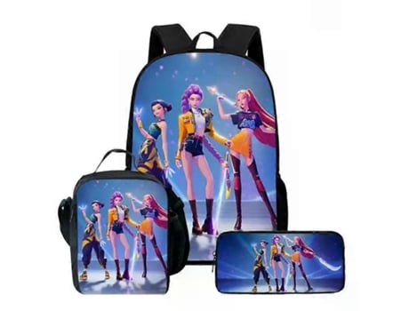 Mochila Kpop Demon Hunters, bolsa de ombro, lancheira, estojo escolar, GKS Miraflow