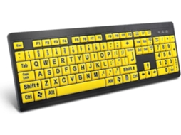 Teclado De Computador Com Fonte Grande, Com Fio Usb, Teclado De Alta Visibilidade, Teclado De Alto Contraste Superior, Ex Ly Ebike