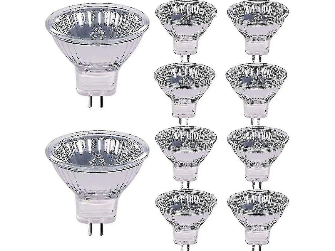 Rebe bombillas Halógenas 20w 12v Base Gu4 2800k Branco Quente Regulável Pacote de 10