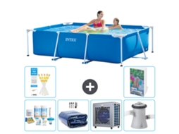 Piscina com Estrutura Retangular 220x150x60 Cm 5 peças S128 INTEX