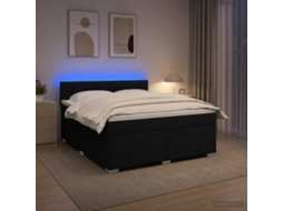 Vidaxl Cama Box Spring Com Colchão Preto 180 X 200 Cm Tecido