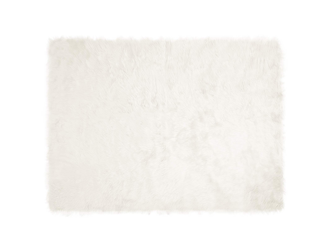 Vidaxl Tapete De De Ovelha Sintética Tafalla Branco 160 X 230 Cm