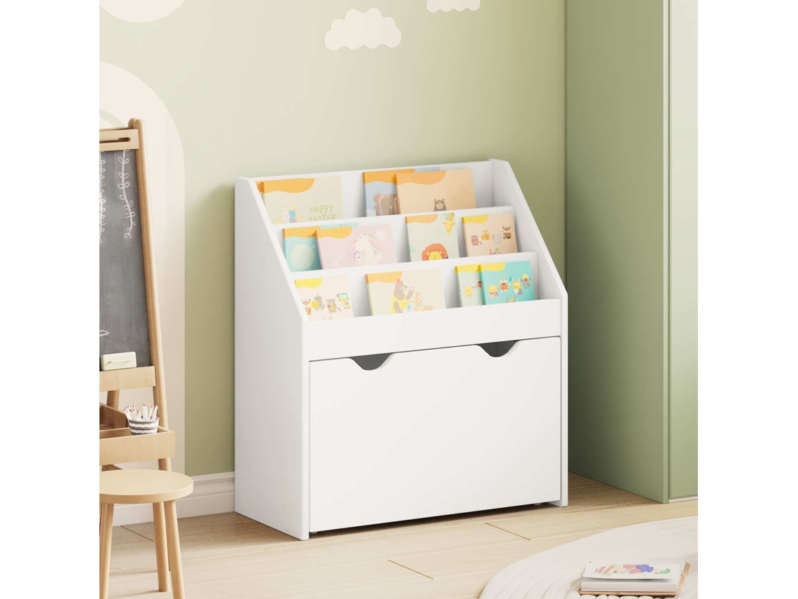 Vidaxl Estante Infantil Branco 60 X 29,5 X 69 Cm Derivados De Madeira