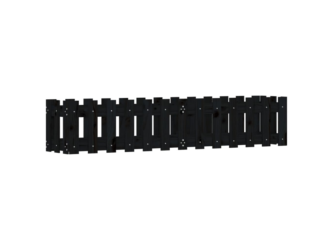 Garden Raised Bed, Garden Raised Beds Vidaxl Preto Madeira De Pinho (150 X 30 X 30 Cm)