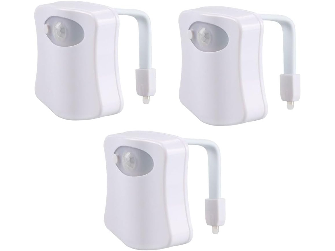 Conjunto De 3 Luzes Noturnas Com Sensor Movimento Para Banheiro,