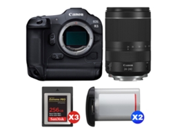 Eos R3 + Rf 24 240mm F/4 6.3 Is Usm + 3 Sandisk 256gb Extreme Pro Cfexpress Type B + 2 Canon Lp e19 + Ebook Pricedirect CANON