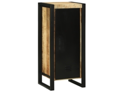 Conjunto 1 Armário De Banheiro Vidaxl Castanho Madeira De Mangueira Maciça (40 X 35 X 90 Cm)