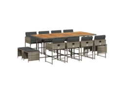 Garden Dining Set, Garden Dining Sets Vidaxl Cinzeto Rattan / Vime (n/a)