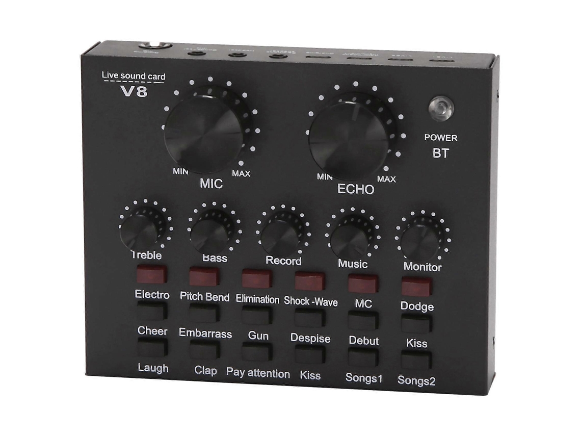 Placa de som Brilliera, conjunto de som, interface USB externa, microfone para transmissões ao vivo