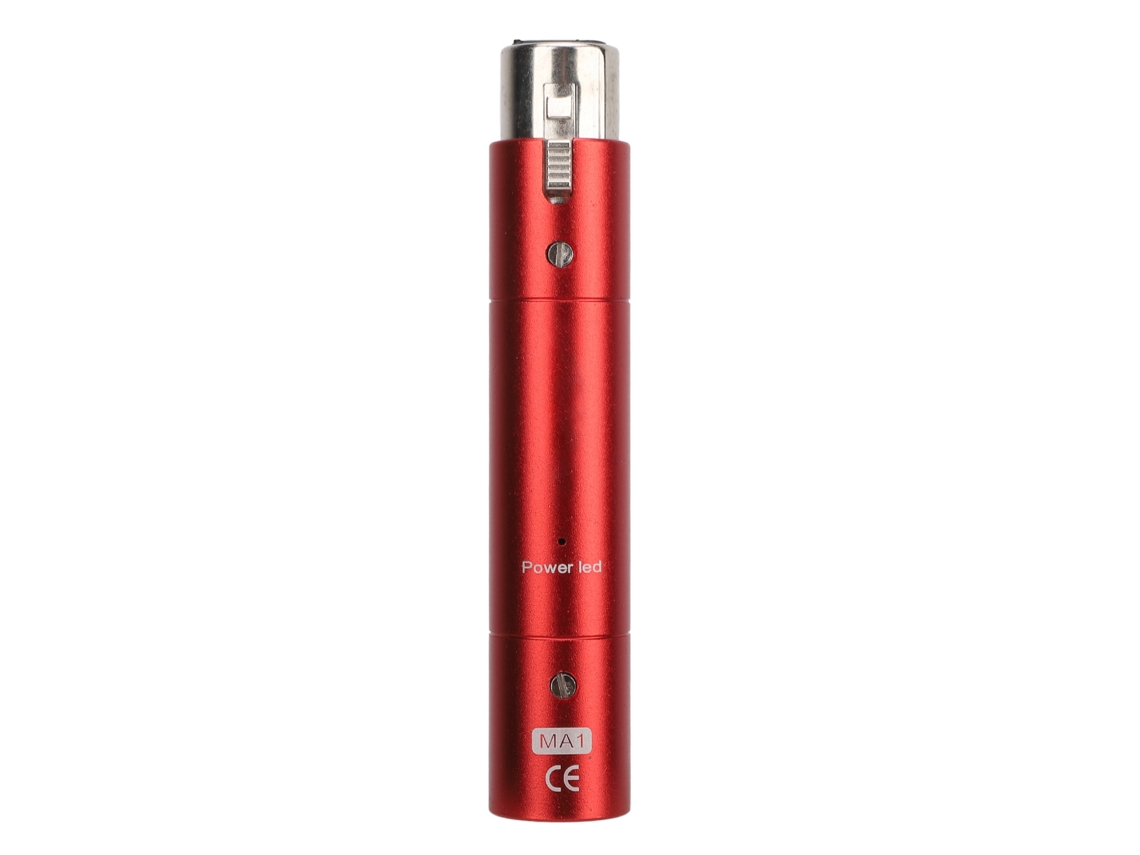 Pré-amplificador De Microfone Inline Ativo Dinâmico Com 28db De Ganância Para Transmissão Ao Vivo E Streaming Vermelho