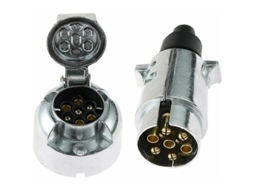 Conector De Reboque De 7 Pinos 12v De Aleación De Aluminio Impermeable Para Caminhão Rv Barco