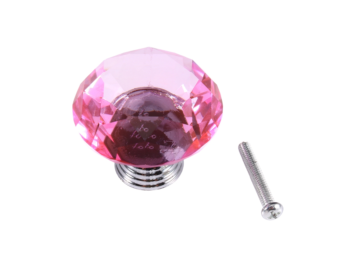 Laxiscreed Puxadores De Cristal Rosa, 8 Peças De 40mm Para Móveis, Design Sofisticado E Fácil Instalação