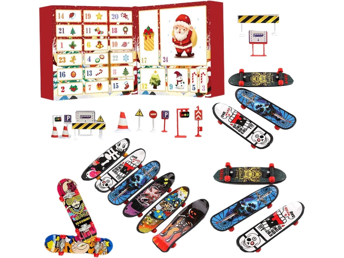 Calendário Do Advento Com Mini Skate, Interativo E Sem Sinal, De Dedo De Natal, Escritórios, Casas, Escolas