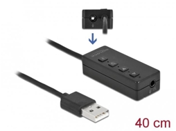 Delock 66731 Cabo de Áudio 0.4 M 2 X 3.5Mm Usb Type-A Preto