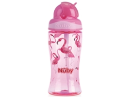Copo Com Palha 360ml +12m Tritan Flip Rosa Nuby