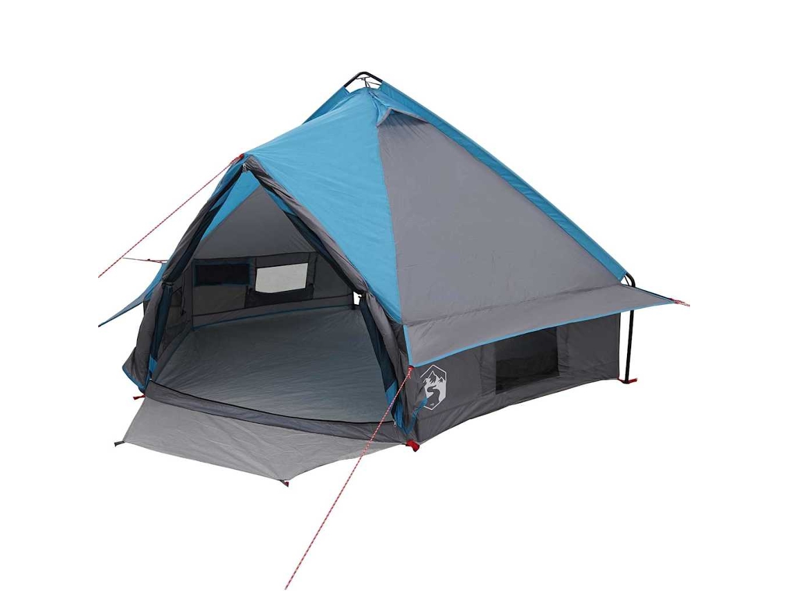Conjunto 1 Barraca De Camping Vidaxl Azul Tafetá (388 X 320 X 169 Cm)