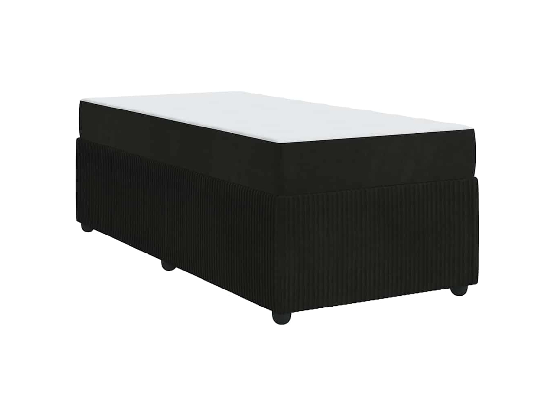 Conjunto 1 Cama Moderna Vidaxl Preto Tecido (80 X 200 Cm)