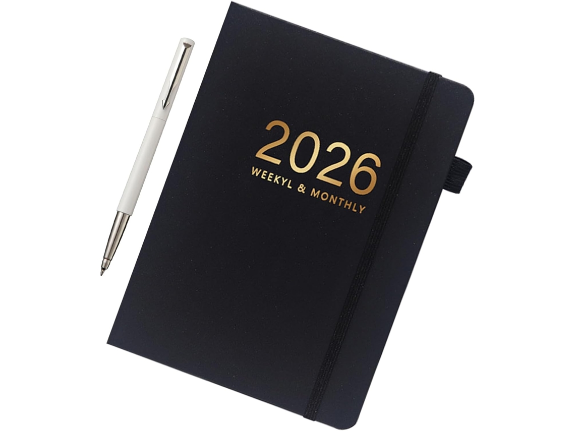 Agenda Semanal e Mensal 2026 Caderno de Gerenciamento Tempo A5 Organizador Bolso para Adultos Viagens Estudos Casa VAYOTOY