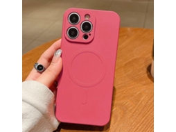 Capa Magsafe Para Iphone 14 Pro - Silicone Líquido Com Cor Sólida | Magnética - Roxo Grama