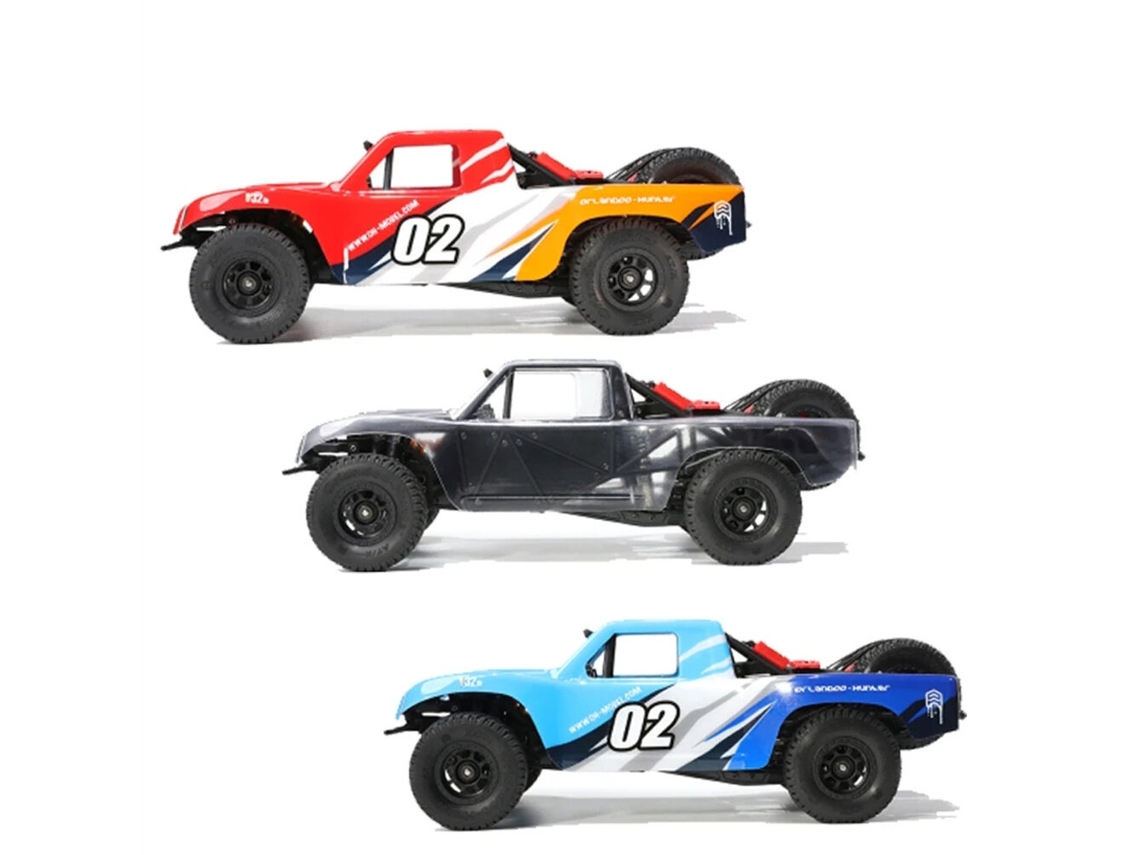 Transparente com Servo Transmissor de Motororlandoo Hunter Oh32x02 1/32 Rwd Mini Truck Suv Diy Gaiola Troféu Off road Brinquedo MDUG