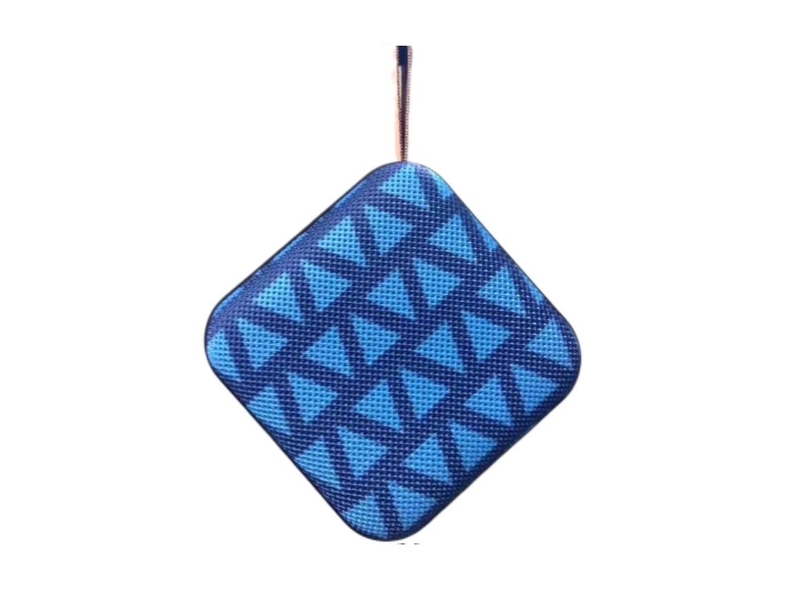 Mini Coluna Bluetooth T5 Triangulos Azul