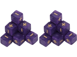 Conjunto de Dados de Operações Matemáticas Tbest, 20 peças de 16 mm para o Ensino da Matemática, Dados de Mais e Menos, Materiais