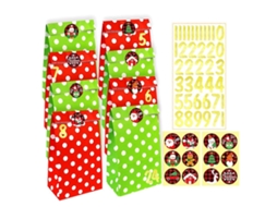 Conjunto De 24 Sacolas De Natal, Sacolas Para Presentes De Natal Nostalgia88