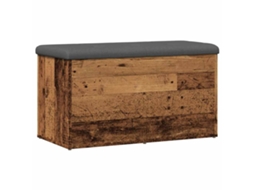 Storage Bench, Storage Benches Vidaxl Marrom Madeira Processada (82 X 42 X 45 Cm)