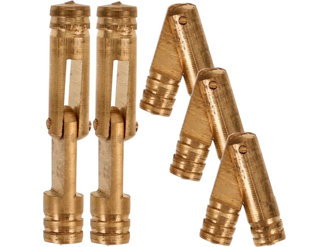 Conjunto De 5 Dobradiças Vintage Em Latão Para Caixas, Pequenas