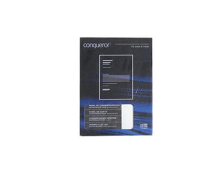 Papel Carta Macio Branco Diamante Conqueror 100 Folhas A4 100Gr