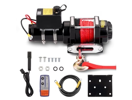 Guincho Eltrico De 12 V, Cabo De Guincho De 4.500 Lb/2.041 Kg, Cabo De Nilon Teeno