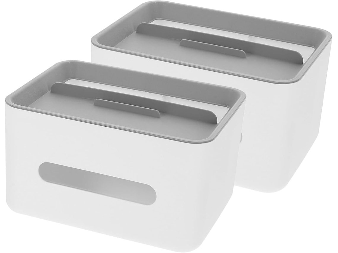 Conjunto De 2 Caixas As Multifuncionais Para Mesa, S E Leves, Ideais Para Salas De Estar E Escritóri Gokoco