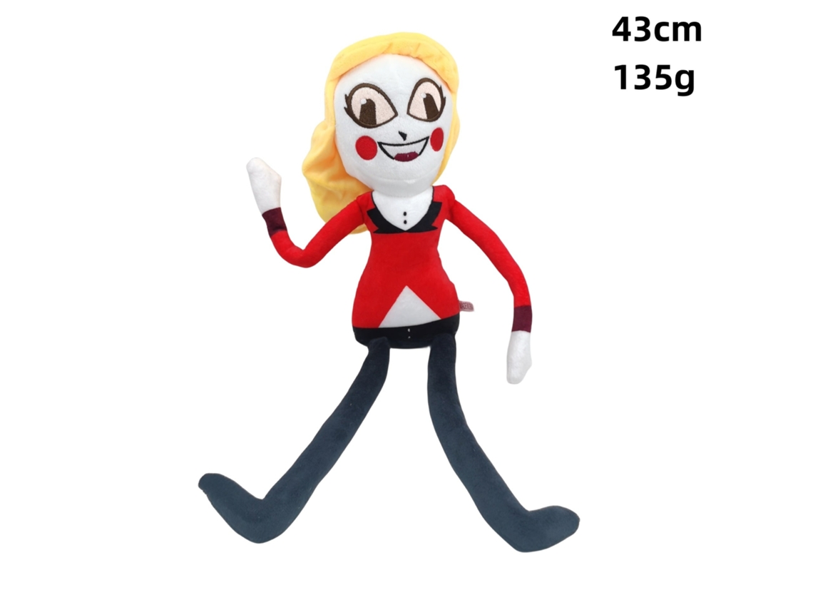 Pelúcia da Mulher Palhaço Vermelha de Hazbin Hotel Helluva Boss Item Colecionador GOKOCO