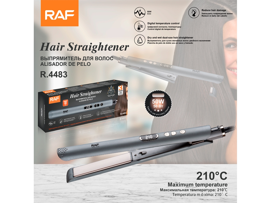 Euro Gauge Temperature Curling Stick _ Alisador de Cabelo _ Talas Cerâmicas _ Seco e Molhado Alisamento de Cabelo Curling Duplo Uso MDUG